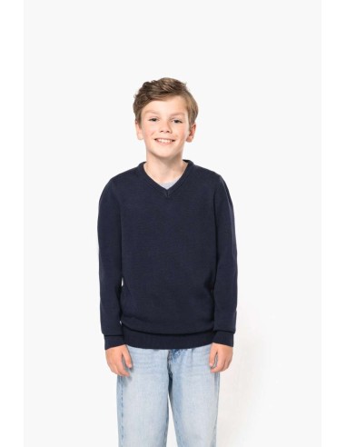 KAR-K9109-KIDS' V-NECK JUMPER